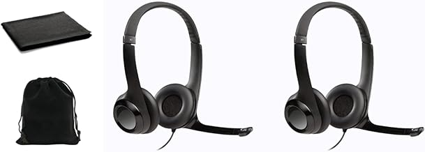 Wired Stereo Headset with Microphone, USB, 2 Pack