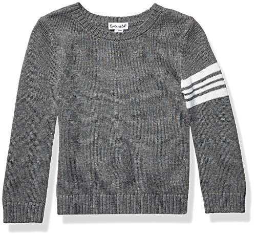 Baby Boys Long Sleeve Sweater, Charcoal Heather-Infant, 3 6 mo