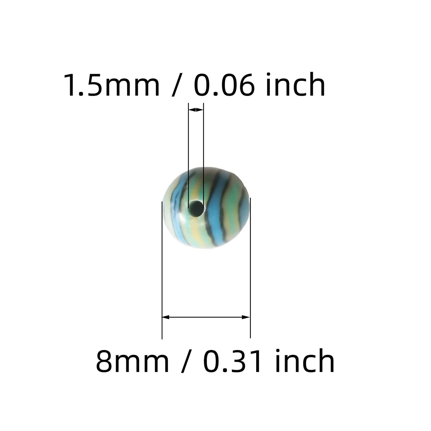 100PCS 8mm Colored Crystal Beads for Jewelry Making