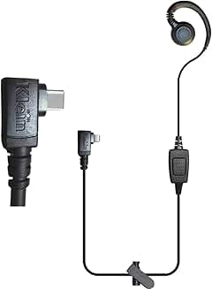 Push to Talk Earpiece with USB-C, Over Ear, No Battery