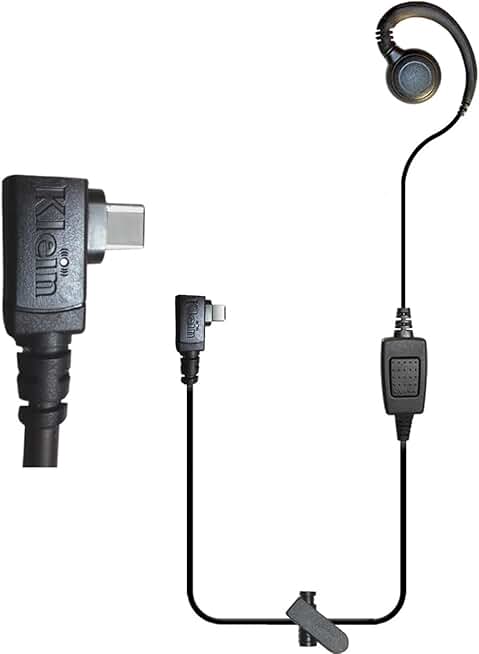 Push to Talk Earpiece with USB-C, Over Ear, No Battery