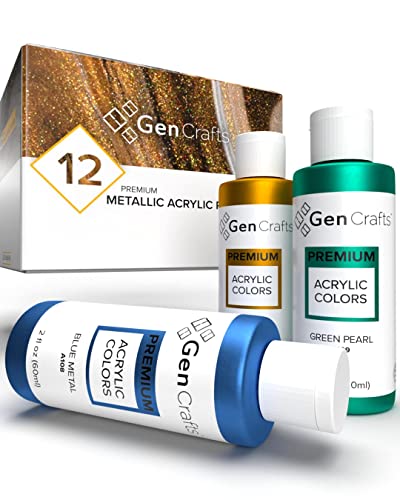 Metallic Acrylic Pouring Paint Set of 12, 2 oz.
