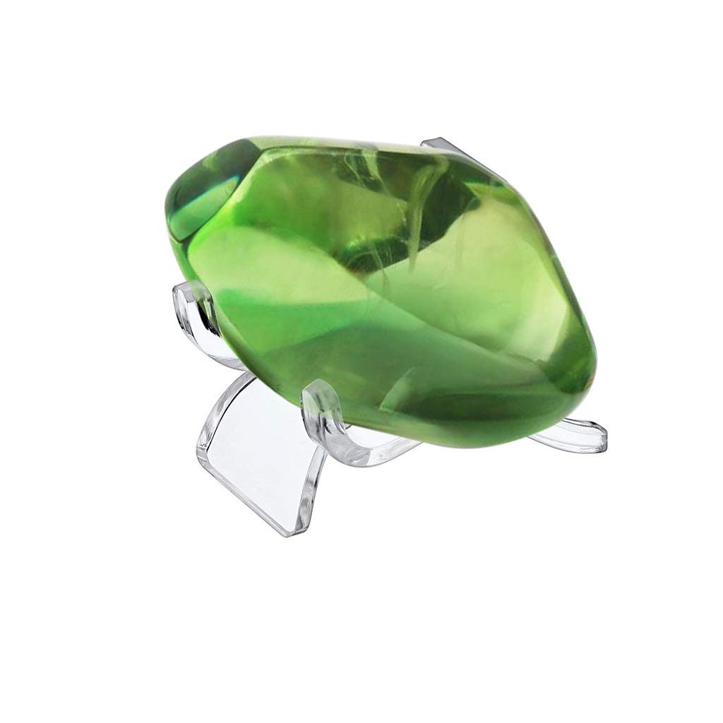 10 Packs Acrylic Triangle Display Holder - Clear Plastic Display Easel Sta for Geodes Rock Mineral Agate Fossil Coral Small Collectibles Display Sta, Small