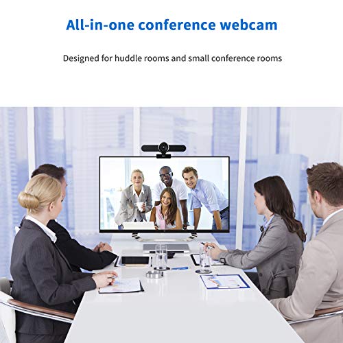 3 in 1 Webcam with Speaker and Microphone HD 1080p Camera 124 Degree Wide Angle for Skype Zoom YouTube Twitch OBS Live Streaming & Video conferencing (VA200Pro) (Black)