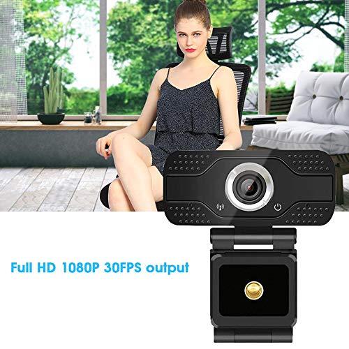 Full HD 1080P 30FPS Webcam , 2MP Desktop Computer Camera USB Camera Support Video Calling , Recording , Video Conference Streaming Computer Web Camera Built in Microphone PC Webcam