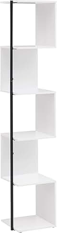 Modern 60-inch Tall Corner Book Shelf with 5 Tiers