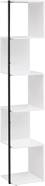 Modern 60-inch Tall Corner Book Shelf with 5 Tiers