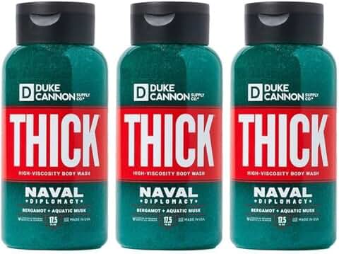 Thick High-Viscosity Body Wash for Men, 17.5 Fl Oz, 3 Pack
