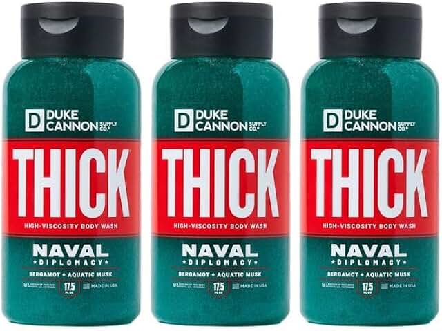 Thick High-Viscosity Body Wash for Men, 17.5 Fl Oz, 3 Pack