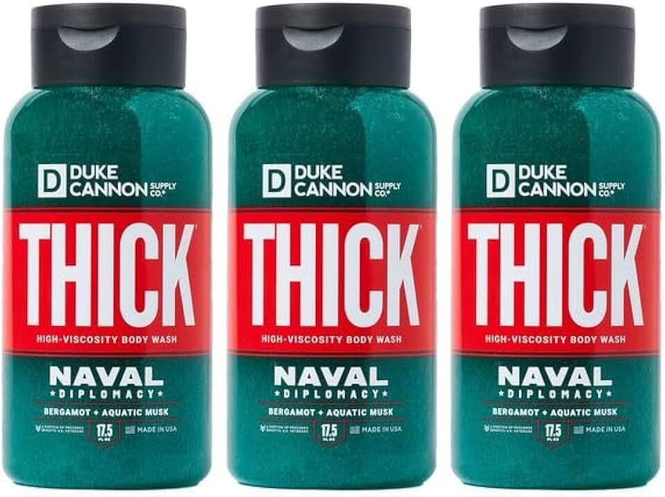 Thick High-Viscosity Body Wash for Men, 17.5 Fl Oz, 3 Pack