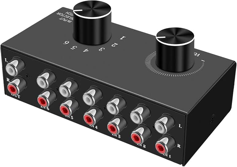 6-Channel RCA Audio Switcher for Home Audio