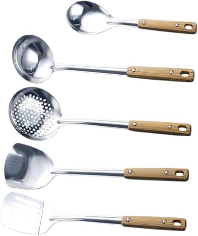 5-Piece Kitchen Utensil Set for Cooking and Serving