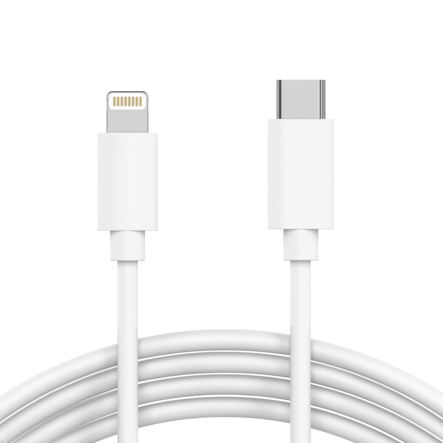 USB C to Lightning Cable iPhone Charger 10ft Long Heavy Duty Cord - Fast Charging Power Delivery PD MFI for Apple iPhone 13, 12, 11, XR, XS, X, 8, 7, 6, 5, SE, iPad - White