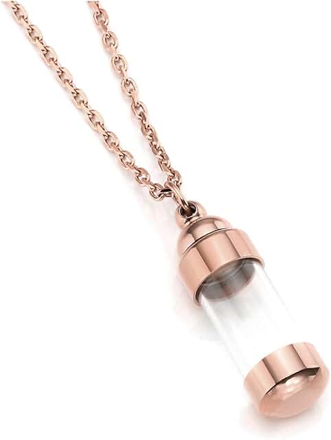Personalized Acrylic Cylinder Urn Necklace for Ashes