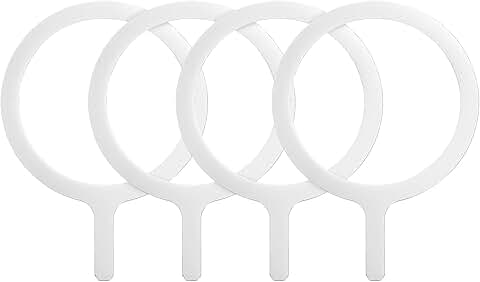 Set of 4 Silver Magnetic Adapter Rings for Wireless Charging