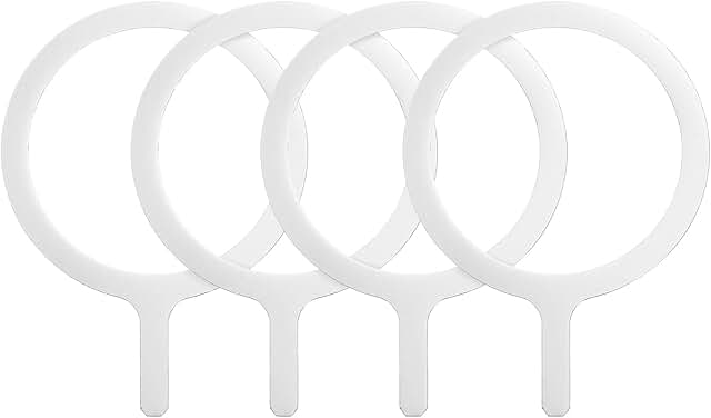 Set of 4 Silver Magnetic Adapter Rings for Wireless Charging