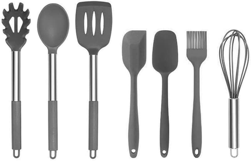 Rainbow Silicone Cooking Utensil Set with Holder