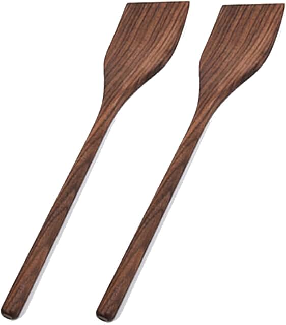 6-Piece Wooden Kitchen Utensil Set with Long Handles