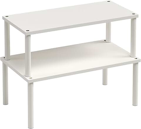 Set of 2 Bamboo Kitchen Shelves for Counter and Cabinet