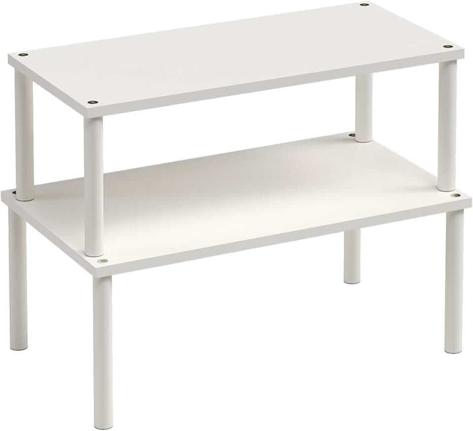 Set of 2 Bamboo Kitchen Shelves for Counter and Cabinet