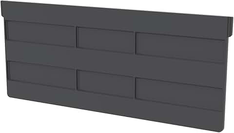 Plastic width dividers for stackable storage bins, 6-pack