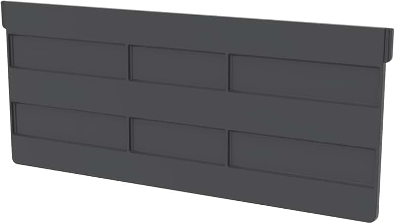 Plastic width dividers for stackable storage bins, 6-pack