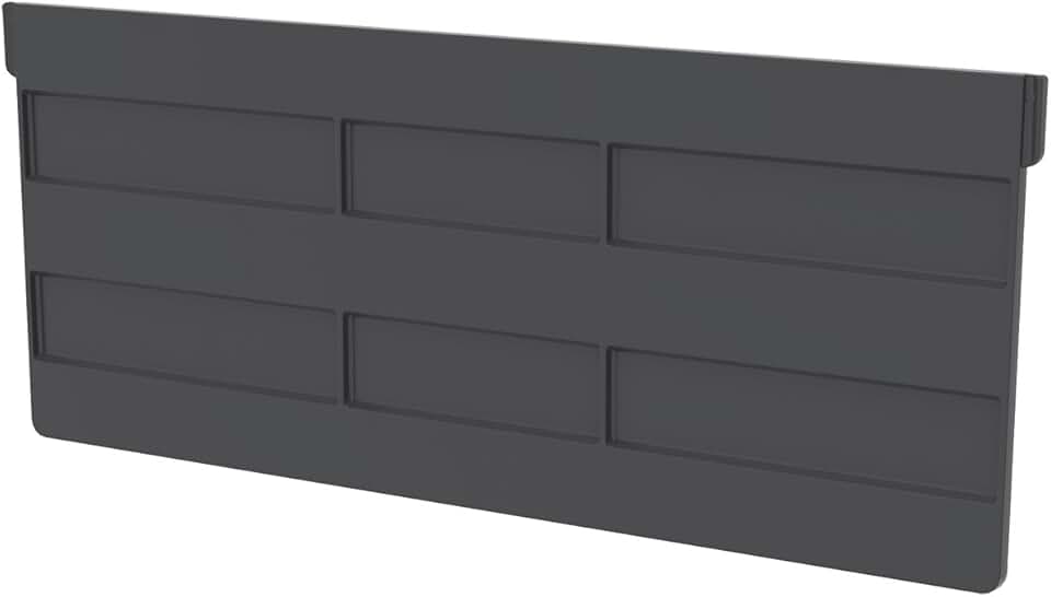 Plastic width dividers for stackable storage bins, 6-pack