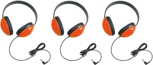 Set of 3 Red Stereo Headphones for Students