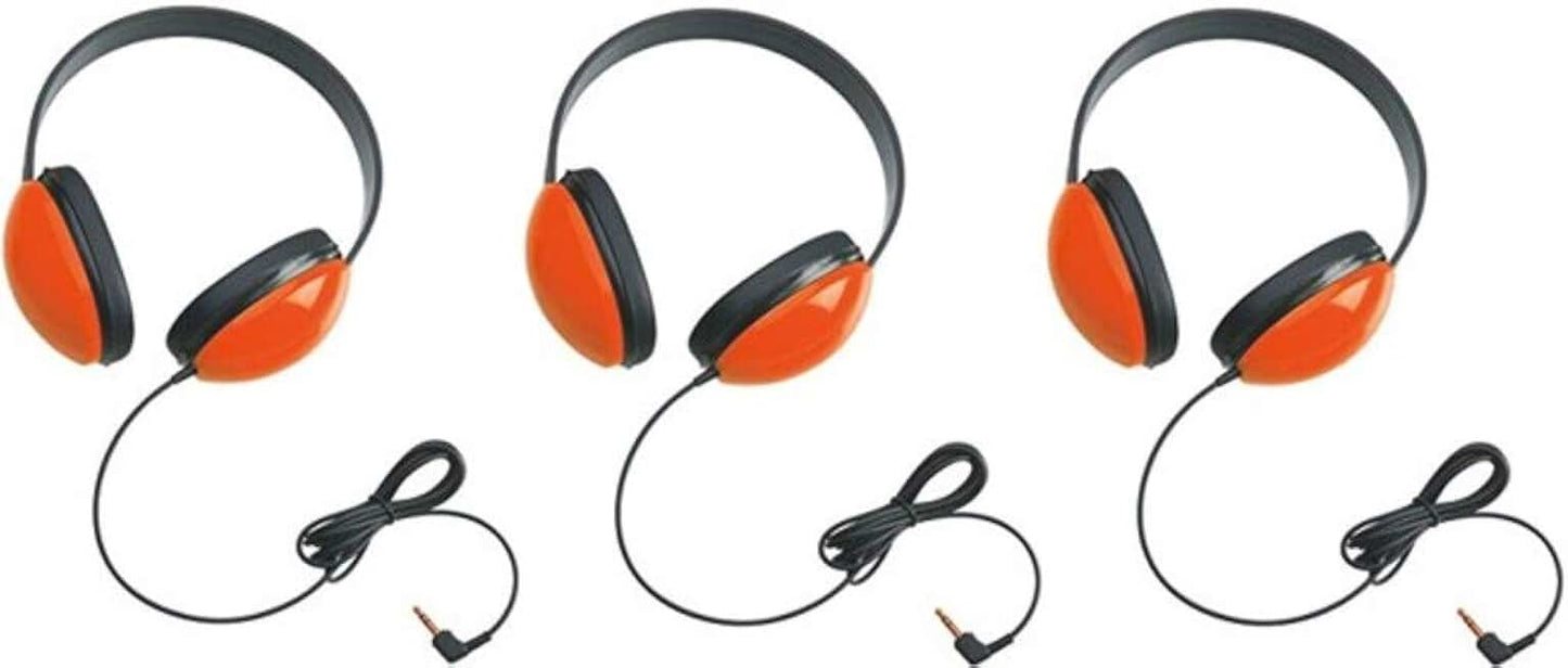 Set of 3 Red Stereo Headphones for Students