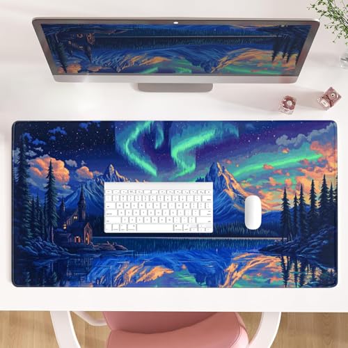 Aurora Tree Forest Gaming Mouse Pad 31.5x15.7 inches