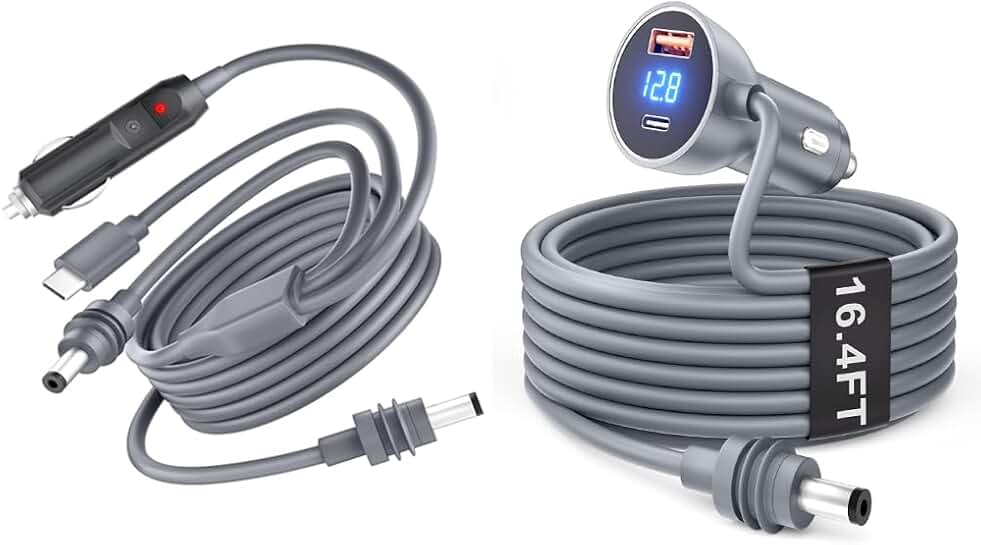 3-in-1 USB-C to DC power cable with digital display