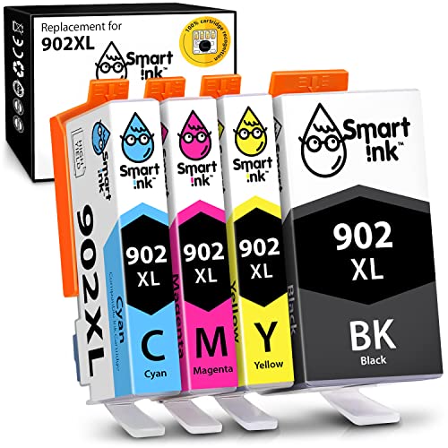 Compatible Cartridge Replacement for HP 902 XL 902XL (4 Combo Pack) to use with Officejet Pro 6978 6968 6974 6975 6960 Officejet 6951 6954 6956 6958 Printers