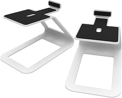 Elevated Desktop Speaker Stands for Medium Bookshelf Speakers