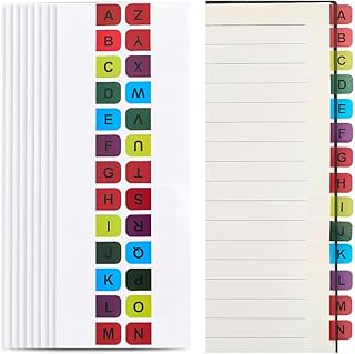 390-Piece Colorful Alphabet Index Tabs for Binders and Books