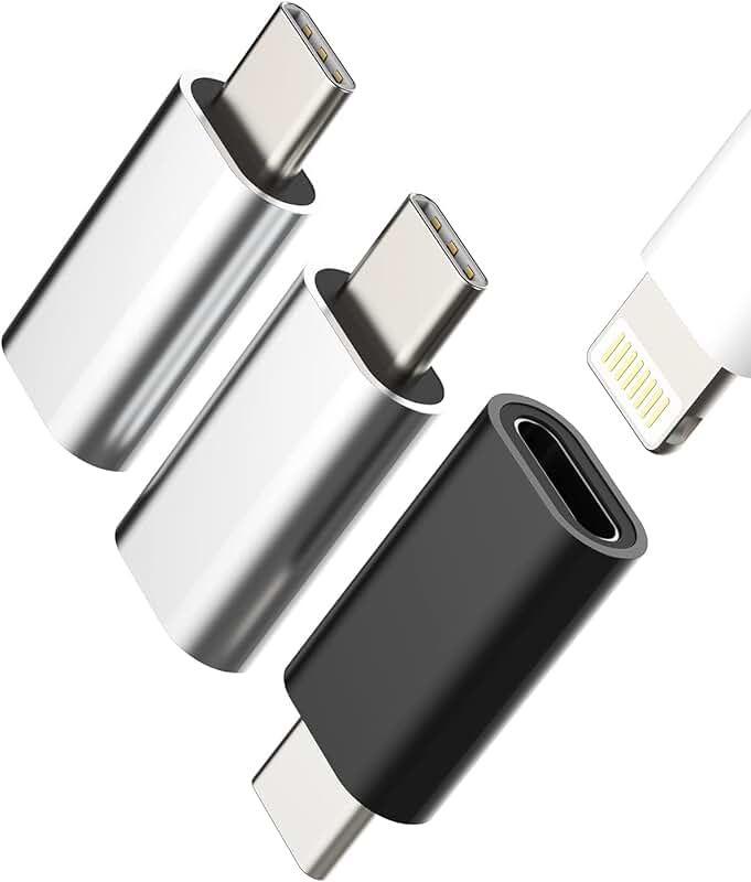 Lightning to USB C adapter, 3-pack