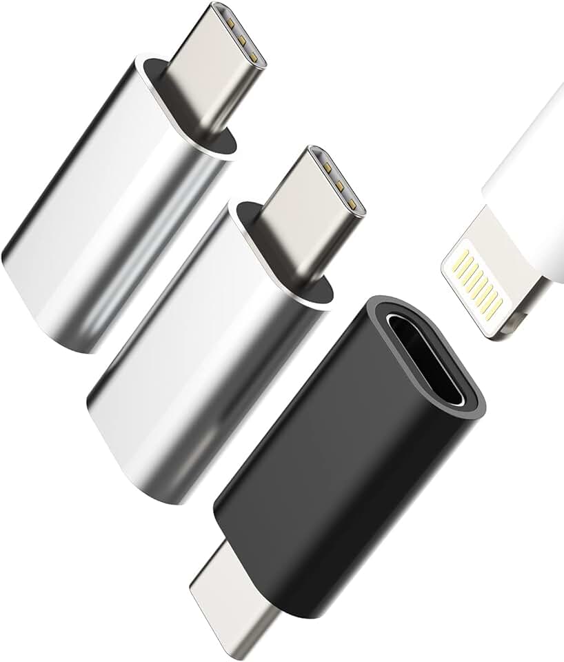Lightning to USB C adapter, 3-pack