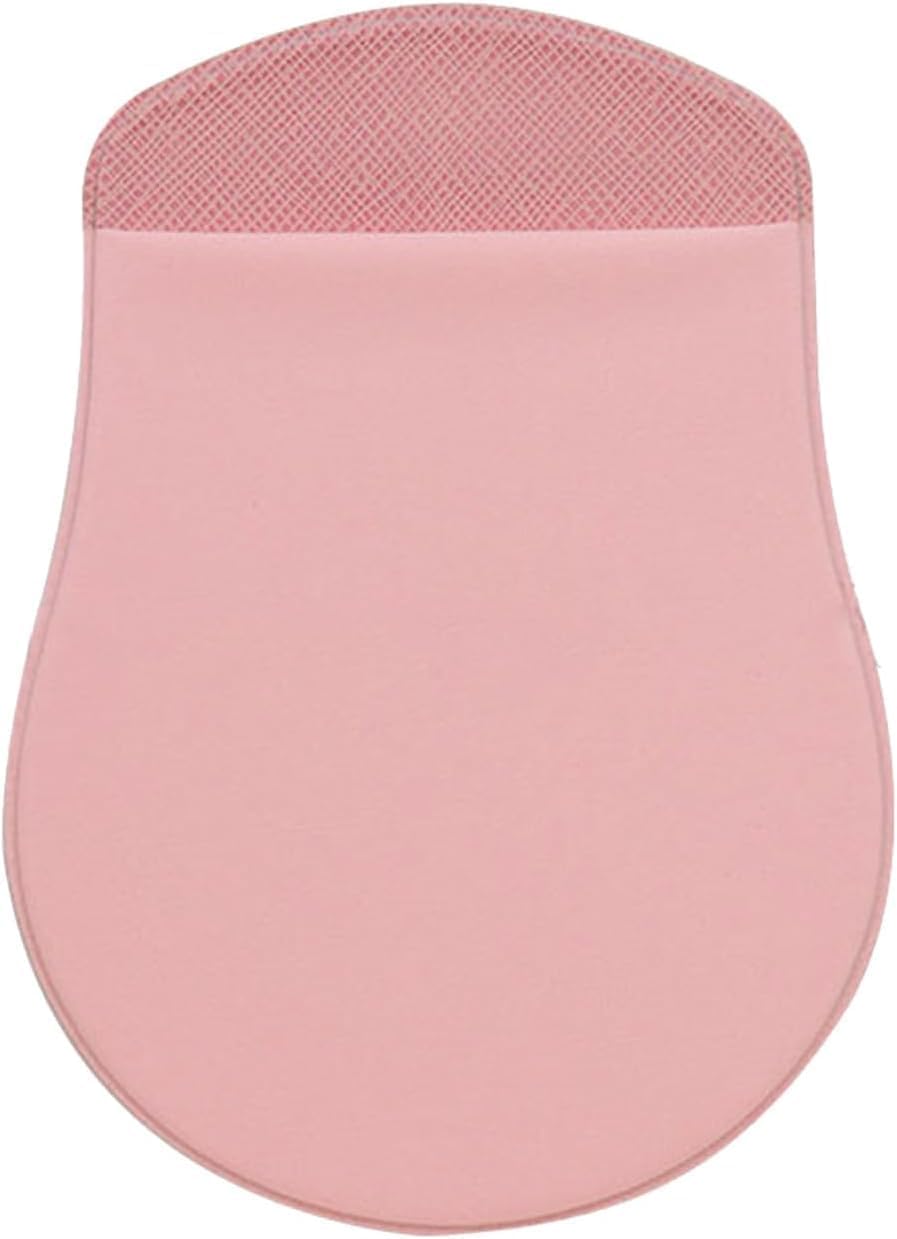 Pink Stick-On Mouse Pouch for Laptop Storage