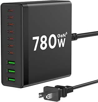 780W 10-Port USB C Charging Station