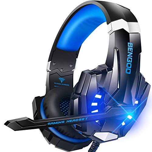 G9000 Stereo Gaming Headset for PS4 PC Xbox One PS5 with Mic and LED