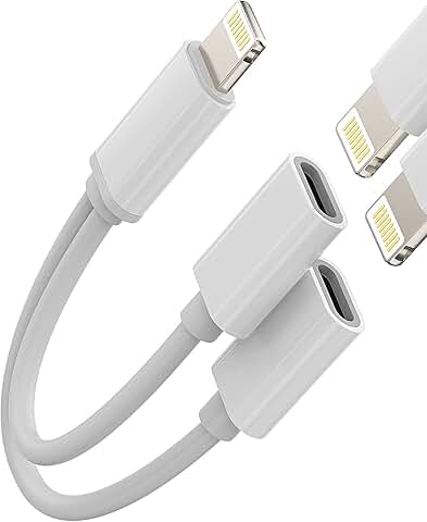 Lightning to 3.5mm audio and charger splitter