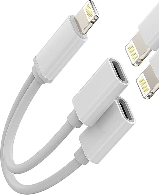 Lightning to 3.5mm audio and charger splitter