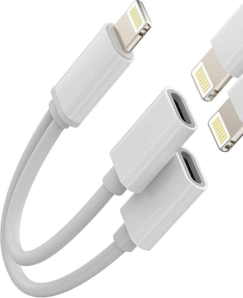 Lightning to 3.5mm audio and charger splitter