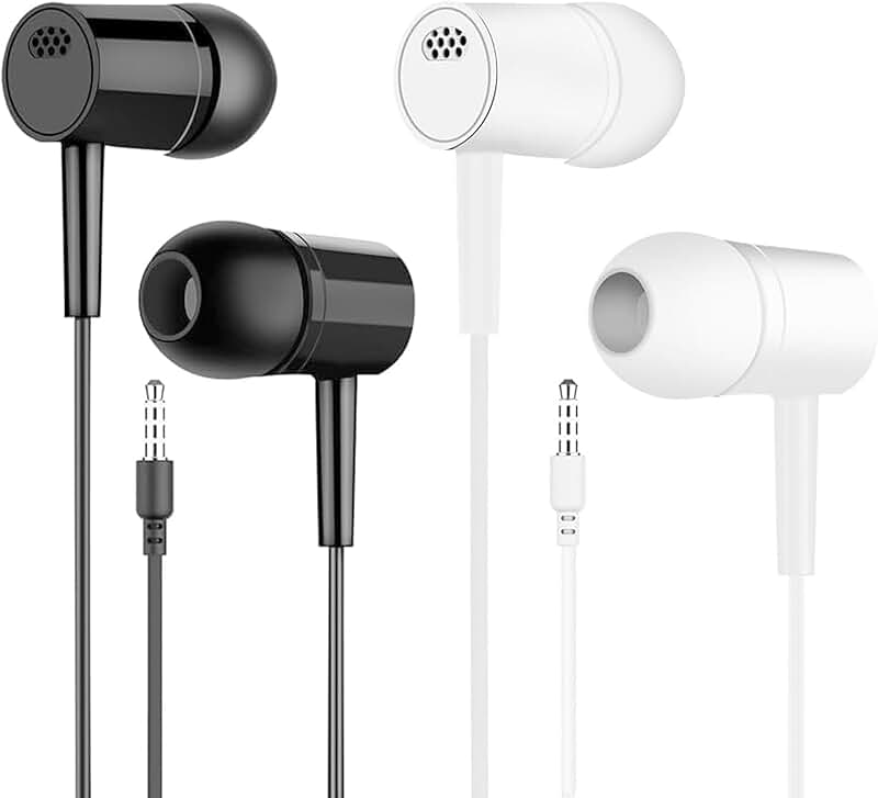 Wired Earbuds 2 Pack with Noise Isolation and Clear Sound