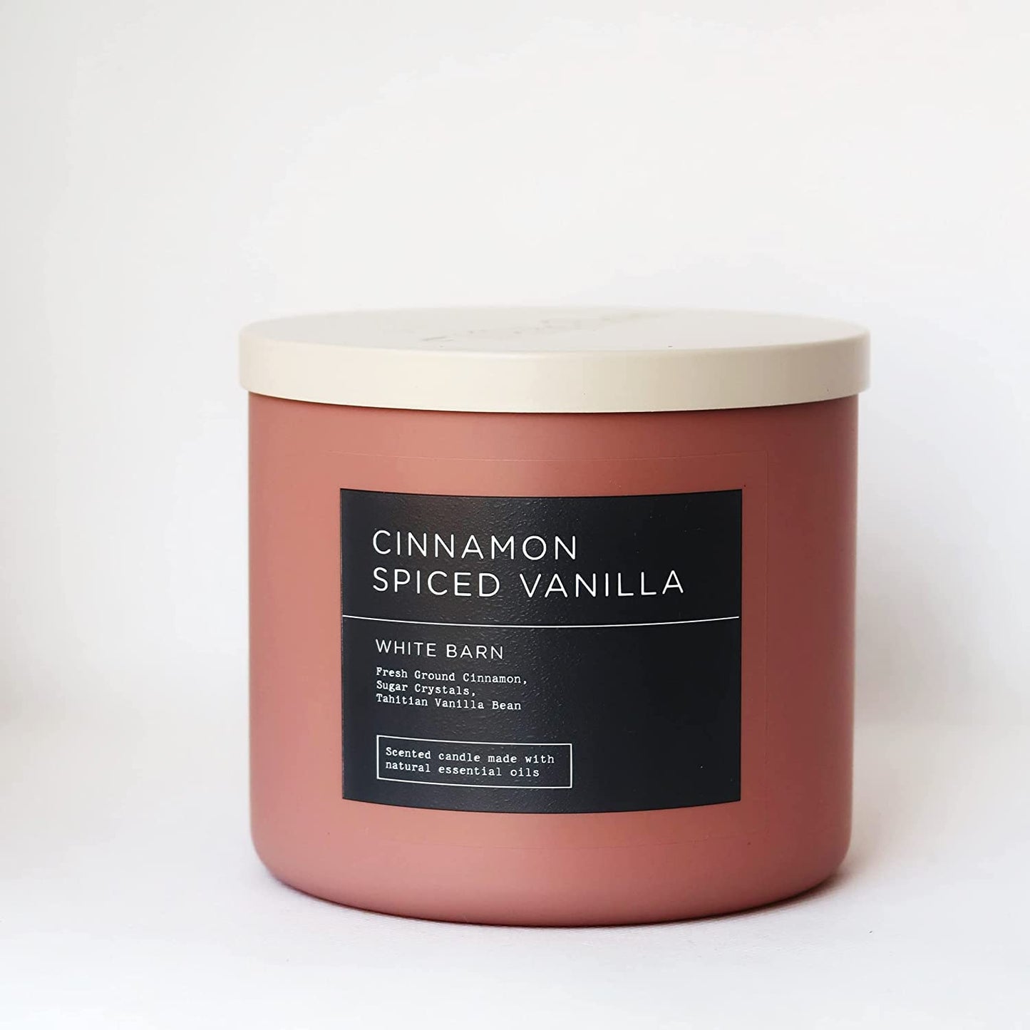  3-Wick Candle w/Essential Oils  14.5 oz  2022 Spring Scents! Cinnamon Spiced Vanilla)