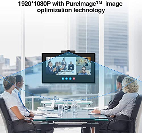 1080P Webcam, HD Web Camera with Microphone & Privacy Cover, Large Lens and Sensor, USB Computer Camera, Plug and Play, for Zoom/Skype/Teams/OBS, Conferencing and Video Calling