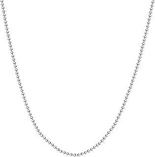 Sterling Silver Bead Dog Tag Chain Necklace
