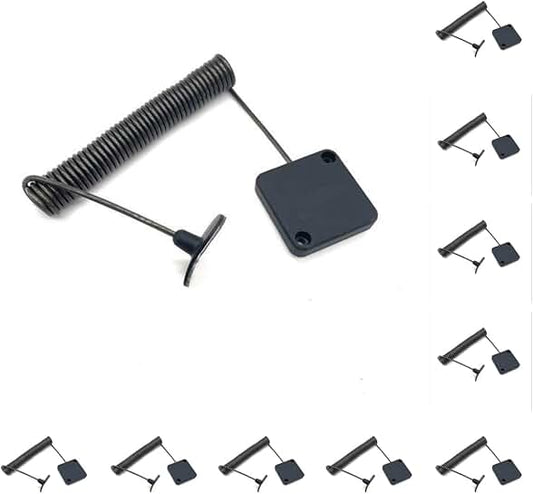 10-pack 7ft Retractable Cable Lock with Adhesive for Devices