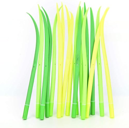 Set of 12 Tiny Green Grass Gel Pens for Office and School