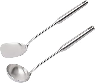 2-Piece Stainless Steel Cooking Utensil Set for Home
