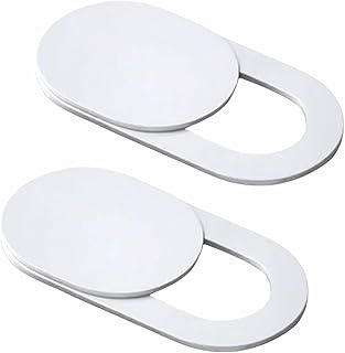 Two ultra-thin white webcam covers for privacy